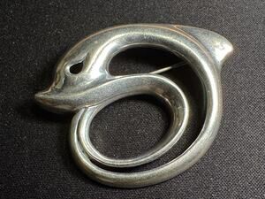 Vintage Sterling 15g Kabana Dolphin Brooch